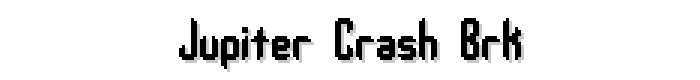 Jupiter Crash BRK font